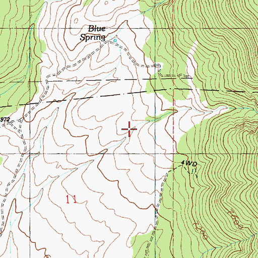 Topographic Map of Open Spring Canyon, NV