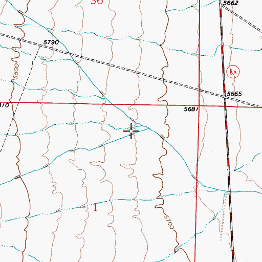 Topographic Map of Ophir Creek, NV