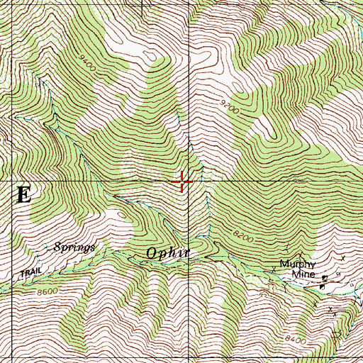 Topographic Map of Ophir Mine, NV