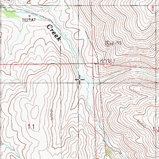 Topographic Map of Ott Creek, NV