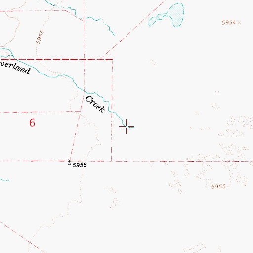 Topographic Map of Overland Creek, NV