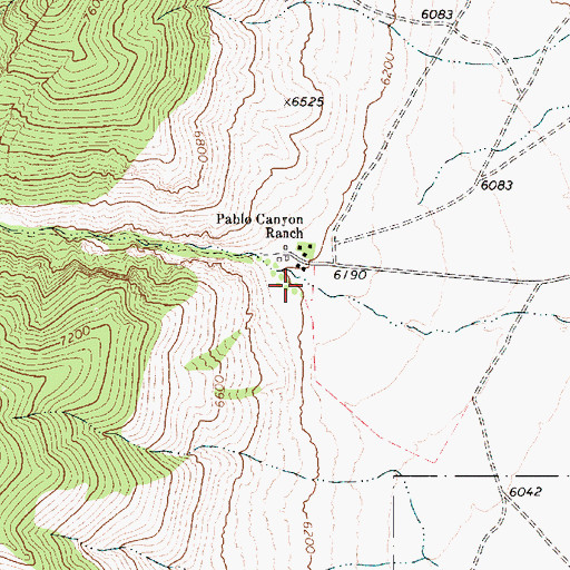 Topographic Map of Pablo Canyon, NV