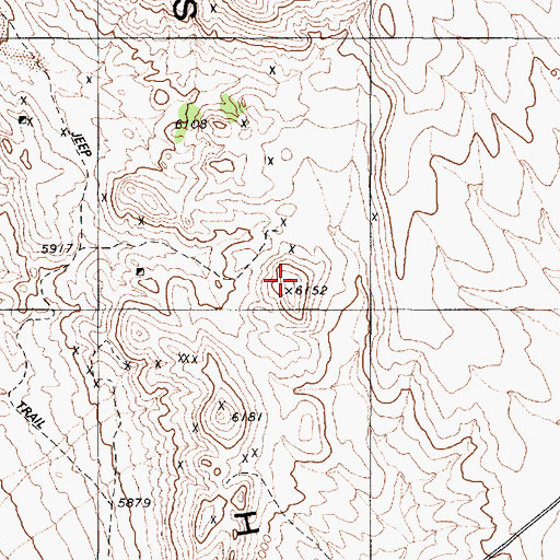 Topographic Map of Pactolus Hills, NV