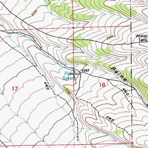 Topographic Map of Paine Spring, NV