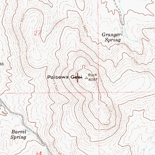 Topographic Map of Paisewa Goei, NV