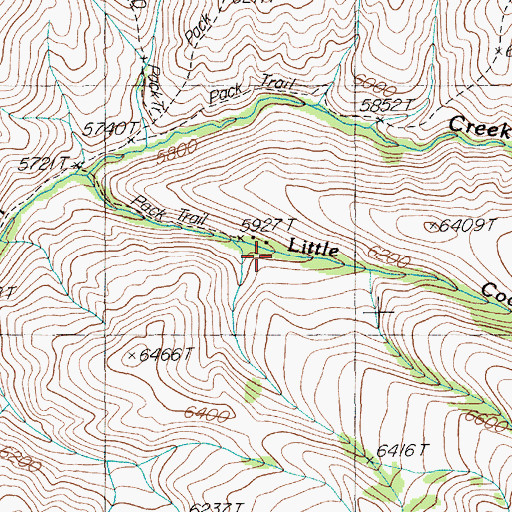 Topographic Map of Palacio Cabins, NV