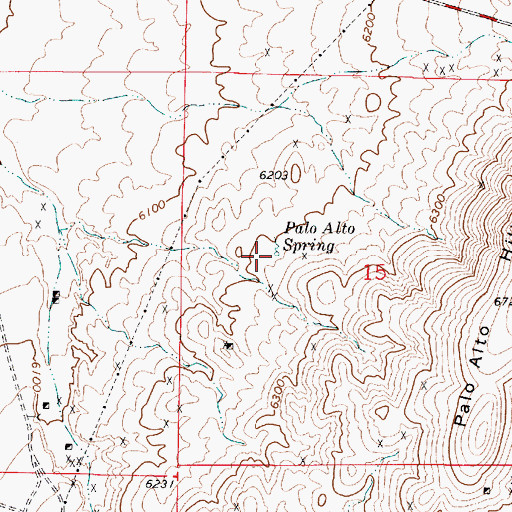 Topographic Map of Palo Alto Spring, NV