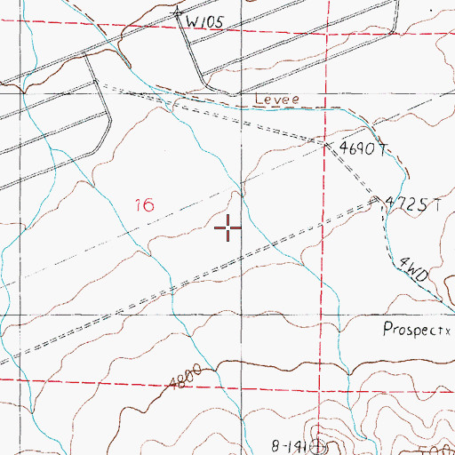 Topographic Map of Pamlico Canyon, NV