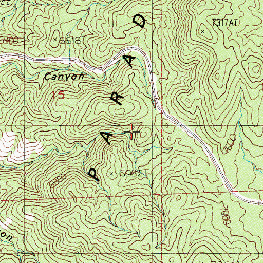 Topographic Map of Paradise Range, NV