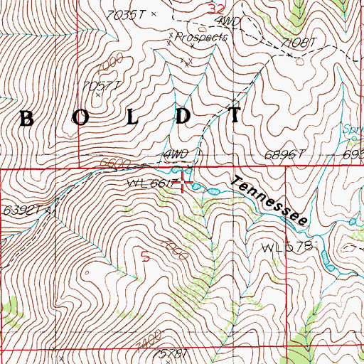 Topographic Map of Parks Cabin, NV