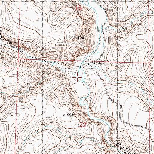 Topographic Map of Parsnip Wash, NV