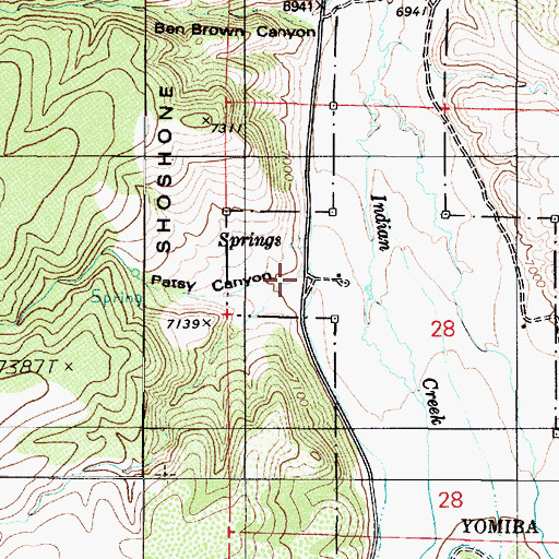 Topographic Map of Patsy Canyon, NV