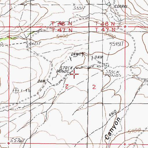Topographic Map of Peak Canyon, NV