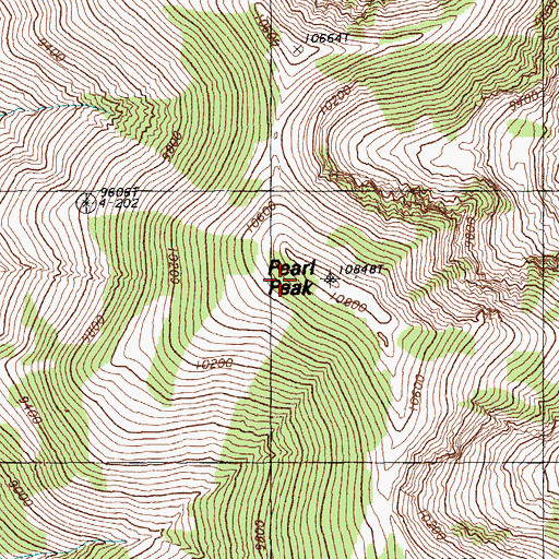 Topographic Map of Pearl Peak, NV