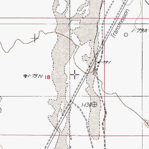 Topographic Map of Peavine Creek, NV