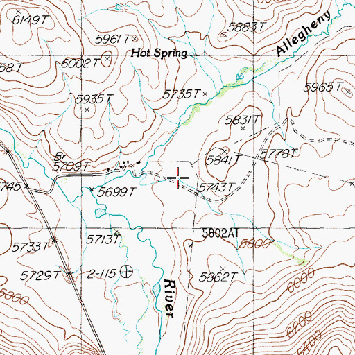 Topographic Map of Peck Ranch, NV
