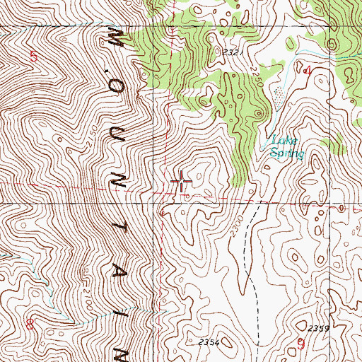 Topographic Map of Petersen Mountain, NV