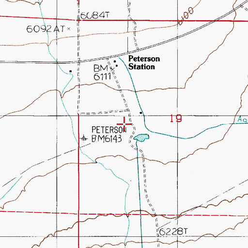Topographic Map of Peterson Creek, NV