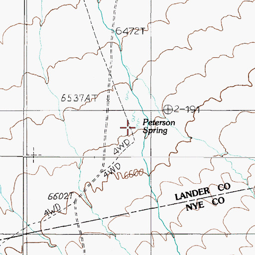 Topographic Map of Peterson Spring, NV