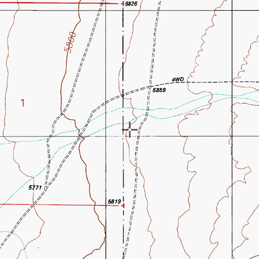 Topographic Map of Petes Canyon, NV