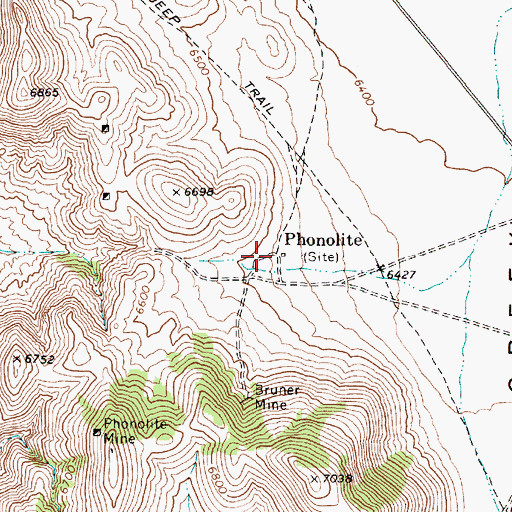 Topographic Map of Phonolite (historical), NV
