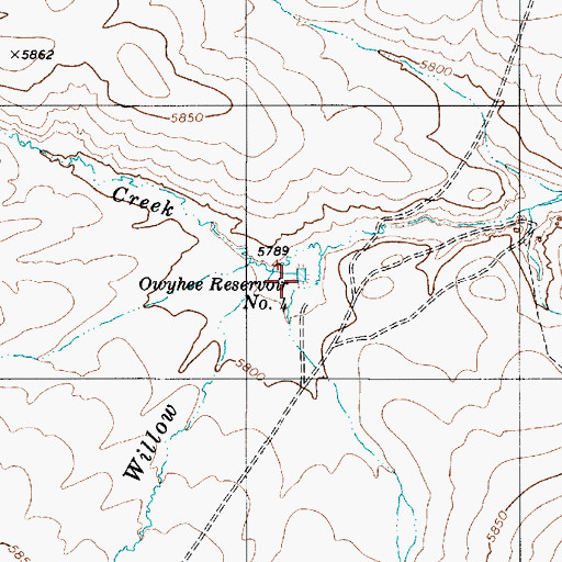 Topographic Map of Piccolo Creek, NV