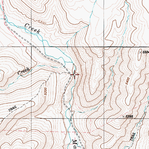 Topographic Map of Picket Corral Creek, NV