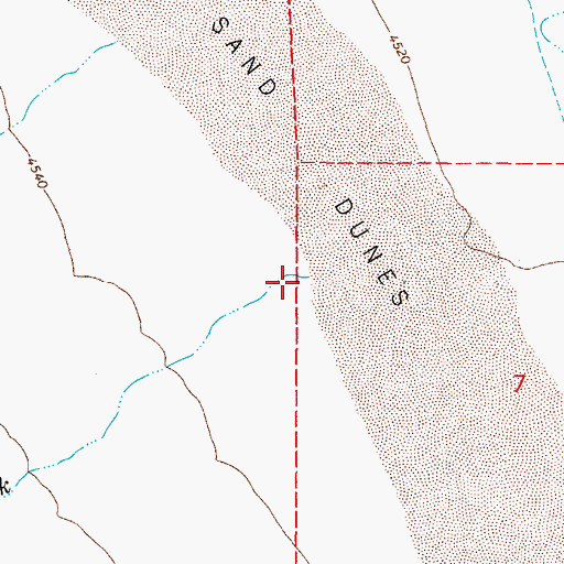 Topographic Map of Pinchot Creek, NV