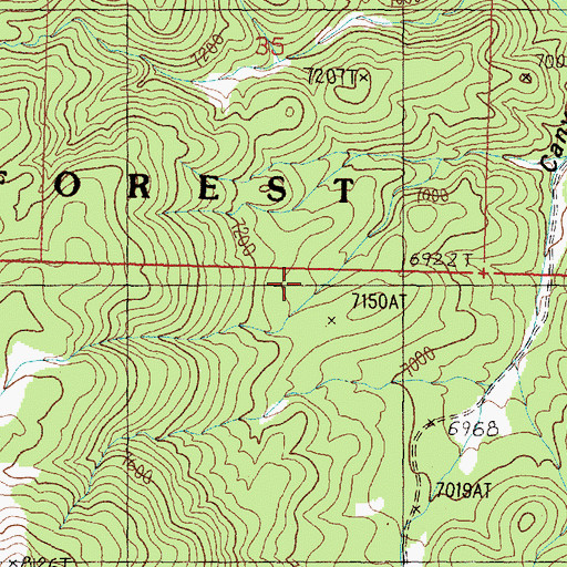 Topographic Map of Pine Grove Hills, NV