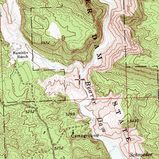 Topographic Map of Pine Park Canyon, NV