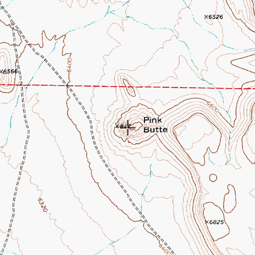 Topographic Map of Pink Butte, NV