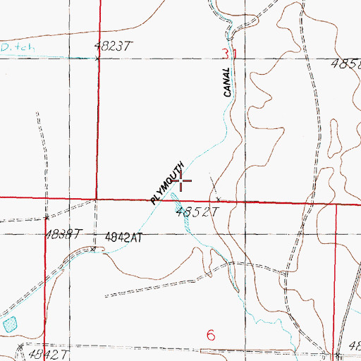 Topographic Map of Plymouth Canal, NV