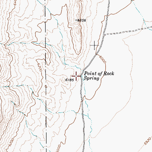 Topographic Map of Point of Rock Spring, NV