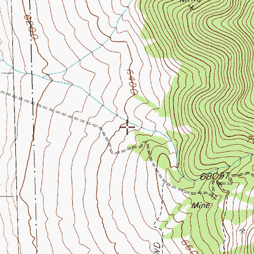 Topographic Map of Pole Canyon, NV