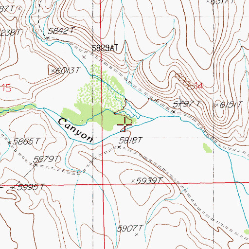 Topographic Map of Pole Creek, NV