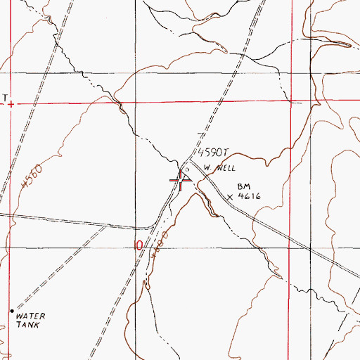 Topographic Map of Pole Creek, NV