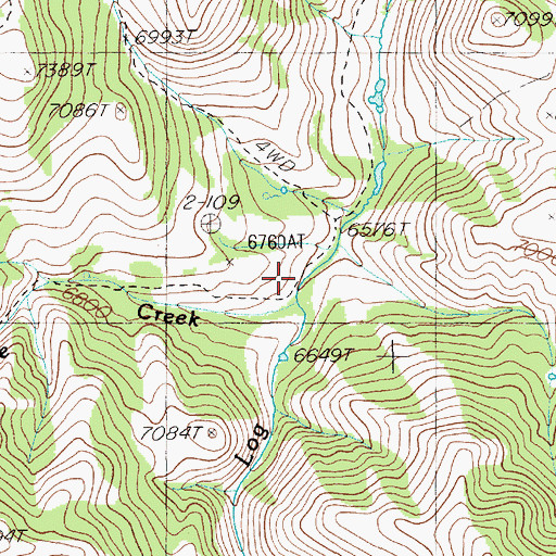 Topographic Map of Porcupine Creek, NV