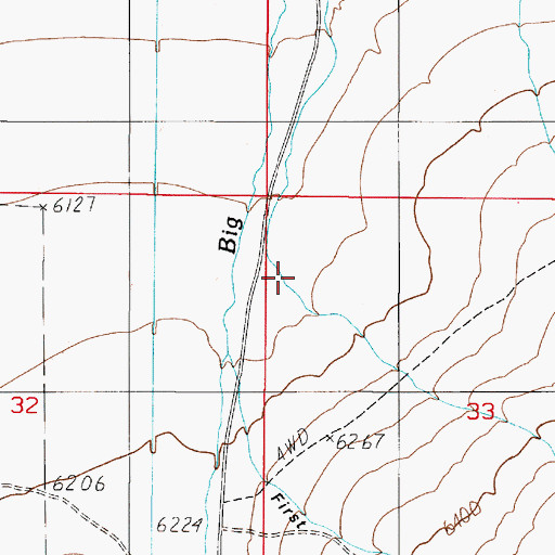 Topographic Map of Porter Creek, NV