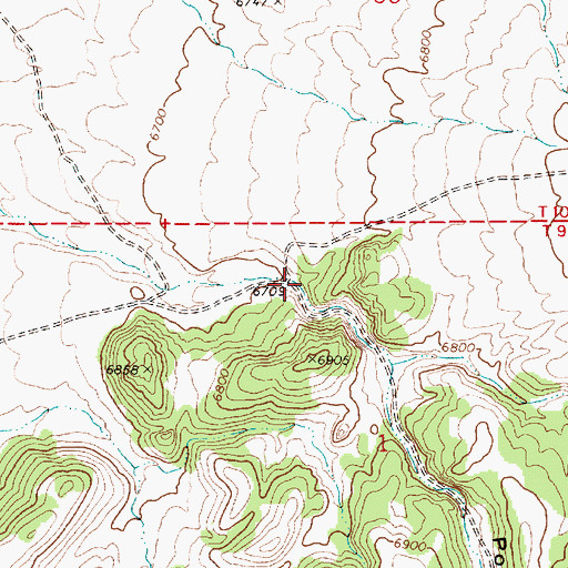 Topographic Map of Pott Hole Valley, NV