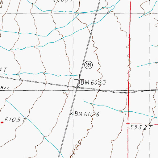 Topographic Map of Powell Canyon, NV