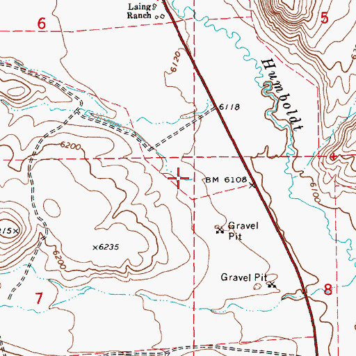 Topographic Map of Pratt Creek, NV