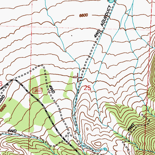 Topographic Map of Queen Canyon, NV