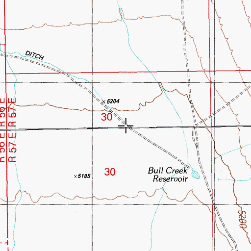 Topographic Map of Railroad Valley, NV