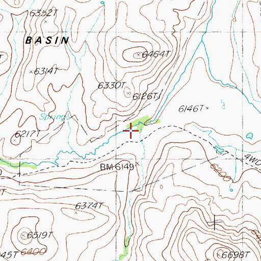 Topographic Map of Rain Creek, NV