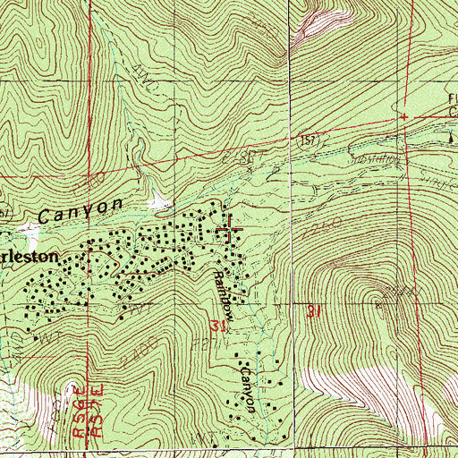 Topographic Map of Rainbow Canyon, NV