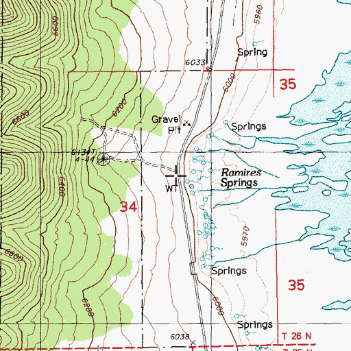 Topographic Map of Ramires Springs, NV