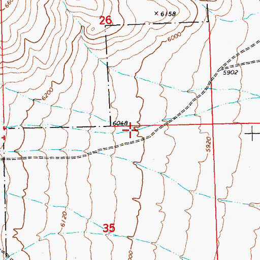 Topographic Map of Rattlesnake Canyon, NV