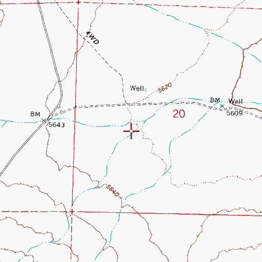 Topographic Map of Rattlesnake Canyon, NV
