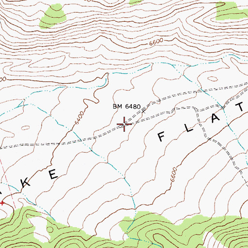 Topographic Map of Rattlesnake Flat, NV