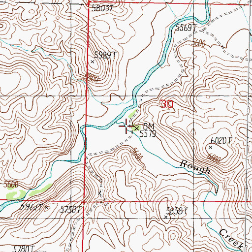 Topographic Map of Ravenelle Ranch (historical), NV